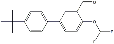 4'-tert-butyl-4-(difluoromethoxy)-1,1'-biphenyl-3-carbaldehyde Struktur