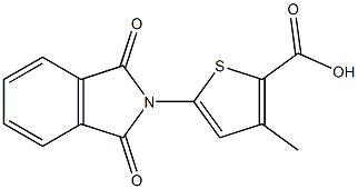 5-(1,3-dioxo-1,3-dihydro-2H-isoindol-2-yl)-3-methylthiophene-2-carboxylic acid Struktur