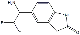 5-(1-amino-2,2-difluoroethyl)-2,3-dihydro-1H-indol-2-one Struktur