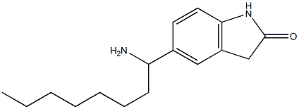 5-(1-aminooctyl)-2,3-dihydro-1H-indol-2-one Struktur