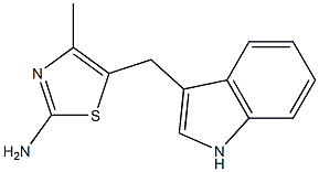 5-(1H-indol-3-ylmethyl)-4-methyl-1,3-thiazol-2-amine Struktur