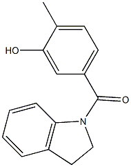 5-(2,3-dihydro-1H-indol-1-ylcarbonyl)-2-methylphenol Struktur