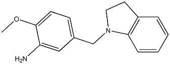 5-(2,3-dihydro-1H-indol-1-ylmethyl)-2-methoxyaniline Struktur