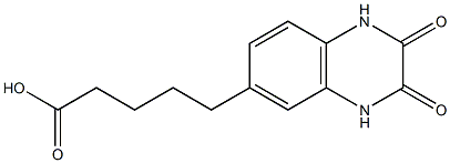 5-(2,3-dioxo-1,2,3,4-tetrahydroquinoxalin-6-yl)pentanoic acid Struktur