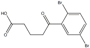 5-(2,5-dibromophenyl)-5-oxopentanoic acid Struktur