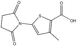 5-(2,5-dioxopyrrolidin-1-yl)-3-methylthiophene-2-carboxylic acid Struktur