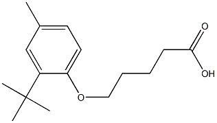 5-(2-tert-butyl-4-methylphenoxy)pentanoic acid Struktur