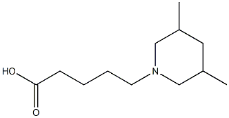 5-(3,5-dimethylpiperidin-1-yl)pentanoic acid Struktur