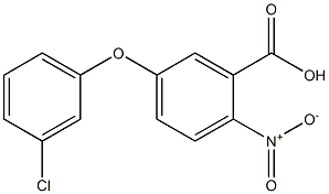 5-(3-chlorophenoxy)-2-nitrobenzoic acid Struktur