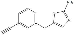 5-(3-ethynylbenzyl)-1,3-thiazol-2-amine Struktur