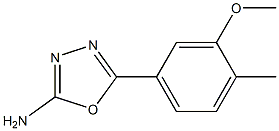 5-(3-methoxy-4-methylphenyl)-1,3,4-oxadiazol-2-amine Struktur