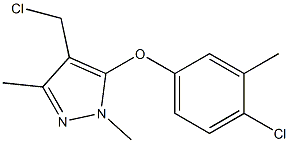 5-(4-chloro-3-methylphenoxy)-4-(chloromethyl)-1,3-dimethyl-1H-pyrazole Struktur