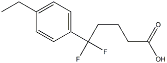 5-(4-ethylphenyl)-5,5-difluoropentanoic acid Struktur