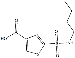 5-(butylsulfamoyl)thiophene-3-carboxylic acid Struktur