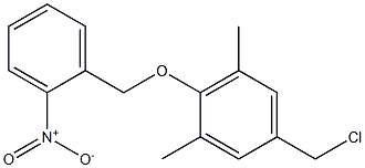 5-(chloromethyl)-1,3-dimethyl-2-[(2-nitrophenyl)methoxy]benzene Struktur