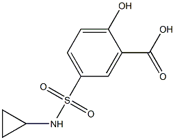 5-(cyclopropylsulfamoyl)-2-hydroxybenzoic acid Struktur