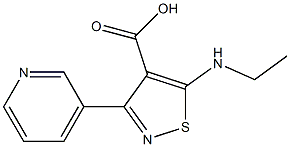 5-(ethylamino)-3-pyridin-3-ylisothiazole-4-carboxylic acid Struktur