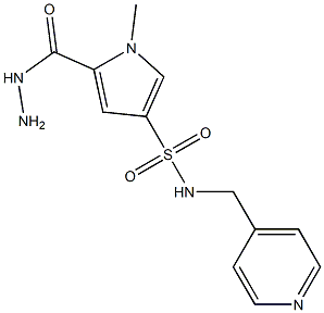 5-(hydrazinocarbonyl)-1-methyl-N-(pyridin-4-ylmethyl)-1H-pyrrole-3-sulfonamide Struktur