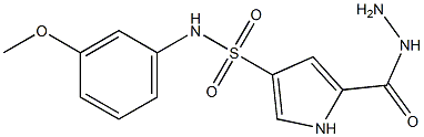 5-(hydrazinocarbonyl)-N-(3-methoxyphenyl)-1H-pyrrole-3-sulfonamide Struktur