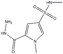 5-(hydrazinocarbonyl)-N,1-dimethyl-1H-pyrrole-3-sulfonamide Struktur