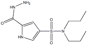 5-(hydrazinocarbonyl)-N,N-dipropyl-1H-pyrrole-3-sulfonamide Struktur