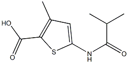 5-(isobutyrylamino)-3-methylthiophene-2-carboxylic acid Struktur