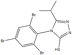 5-(propan-2-yl)-4-(2,4,6-tribromophenyl)-4H-1,2,4-triazole-3-thiol Struktur