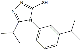 5-(propan-2-yl)-4-[3-(propan-2-yl)phenyl]-4H-1,2,4-triazole-3-thiol Struktur