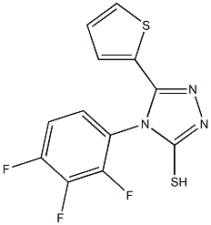 5-(thiophen-2-yl)-4-(2,3,4-trifluorophenyl)-4H-1,2,4-triazole-3-thiol Struktur