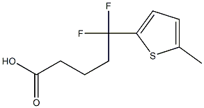 5,5-difluoro-5-(5-methylthiophen-2-yl)pentanoic acid Struktur