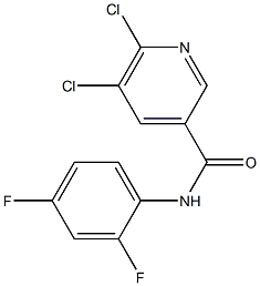 5,6-dichloro-N-(2,4-difluorophenyl)pyridine-3-carboxamide Struktur