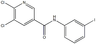 5,6-dichloro-N-(3-iodophenyl)pyridine-3-carboxamide Struktur