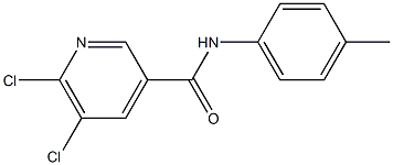 5,6-dichloro-N-(4-methylphenyl)pyridine-3-carboxamide Struktur