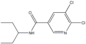 5,6-dichloro-N-(pentan-3-yl)pyridine-3-carboxamide Struktur