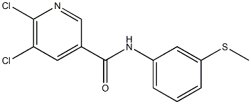 5,6-dichloro-N-[3-(methylsulfanyl)phenyl]pyridine-3-carboxamide Struktur