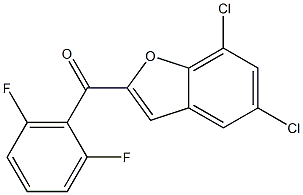 5,7-dichloro-2-[(2,6-difluorophenyl)carbonyl]-1-benzofuran Struktur