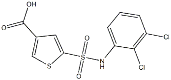 5-[(2,3-dichlorophenyl)sulfamoyl]thiophene-3-carboxylic acid Struktur