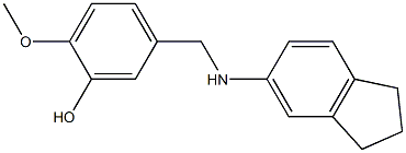 5-[(2,3-dihydro-1H-inden-5-ylamino)methyl]-2-methoxyphenol Struktur