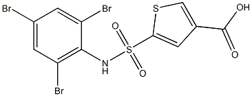 5-[(2,4,6-tribromophenyl)sulfamoyl]thiophene-3-carboxylic acid Struktur