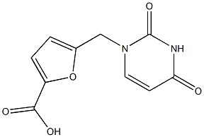 5-[(2,4-dioxo-1,2,3,4-tetrahydropyrimidin-1-yl)methyl]furan-2-carboxylic acid Struktur