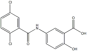 5-[(2,5-dichlorobenzene)amido]-2-hydroxybenzoic acid Struktur