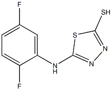 5-[(2,5-difluorophenyl)amino]-1,3,4-thiadiazole-2-thiol Struktur