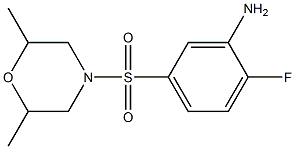 5-[(2,6-dimethylmorpholine-4-)sulfonyl]-2-fluoroaniline Struktur