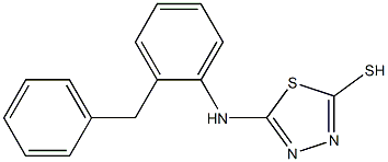 5-[(2-benzylphenyl)amino]-1,3,4-thiadiazole-2-thiol Struktur