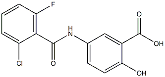 5-[(2-chloro-6-fluorobenzene)amido]-2-hydroxybenzoic acid Struktur