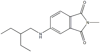 5-[(2-ethylbutyl)amino]-2-methyl-2,3-dihydro-1H-isoindole-1,3-dione Struktur