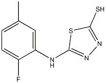 5-[(2-fluoro-5-methylphenyl)amino]-1,3,4-thiadiazole-2-thiol Struktur