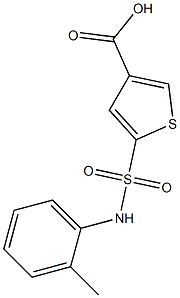 5-[(2-methylphenyl)sulfamoyl]thiophene-3-carboxylic acid Struktur