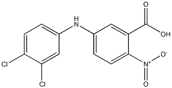 5-[(3,4-dichlorophenyl)amino]-2-nitrobenzoic acid Struktur