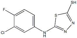 5-[(3-chloro-4-fluorophenyl)amino]-1,3,4-thiadiazole-2-thiol Struktur